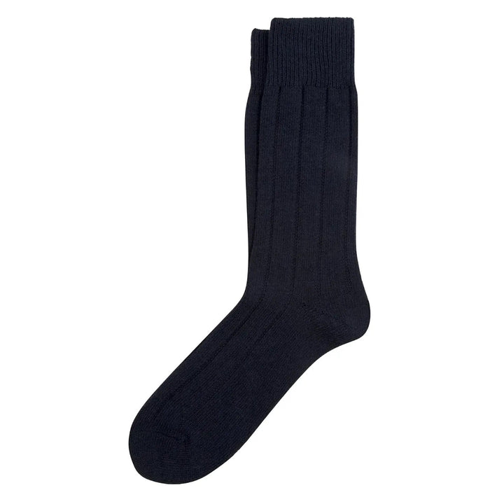 ANT45 Vancouver Ribbed Socks Navy - Merchant Menswear