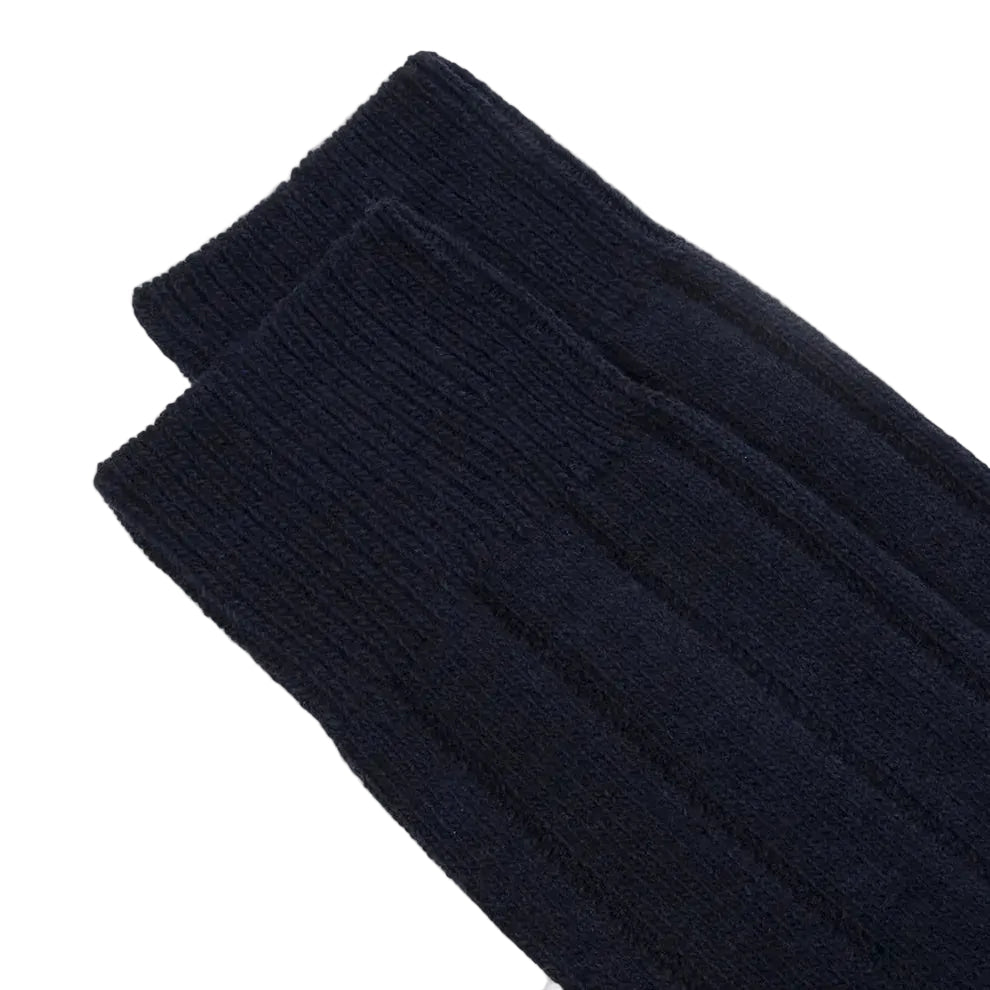 ANT45 Vancouver Ribbed Socks Navy - Merchant Menswear