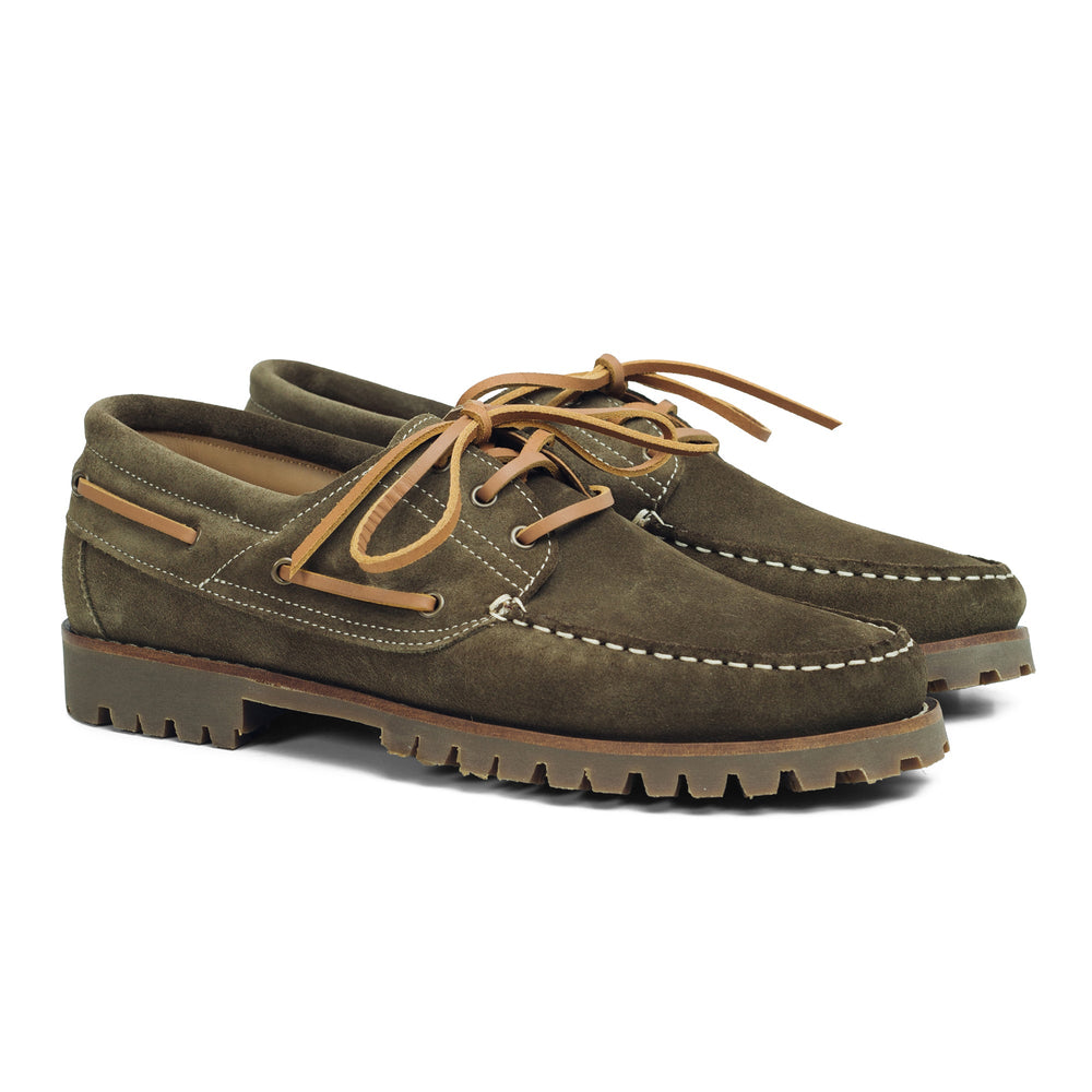 Arrow Moccasin Co Timber Moc Suede Olive - Merchant Menswear