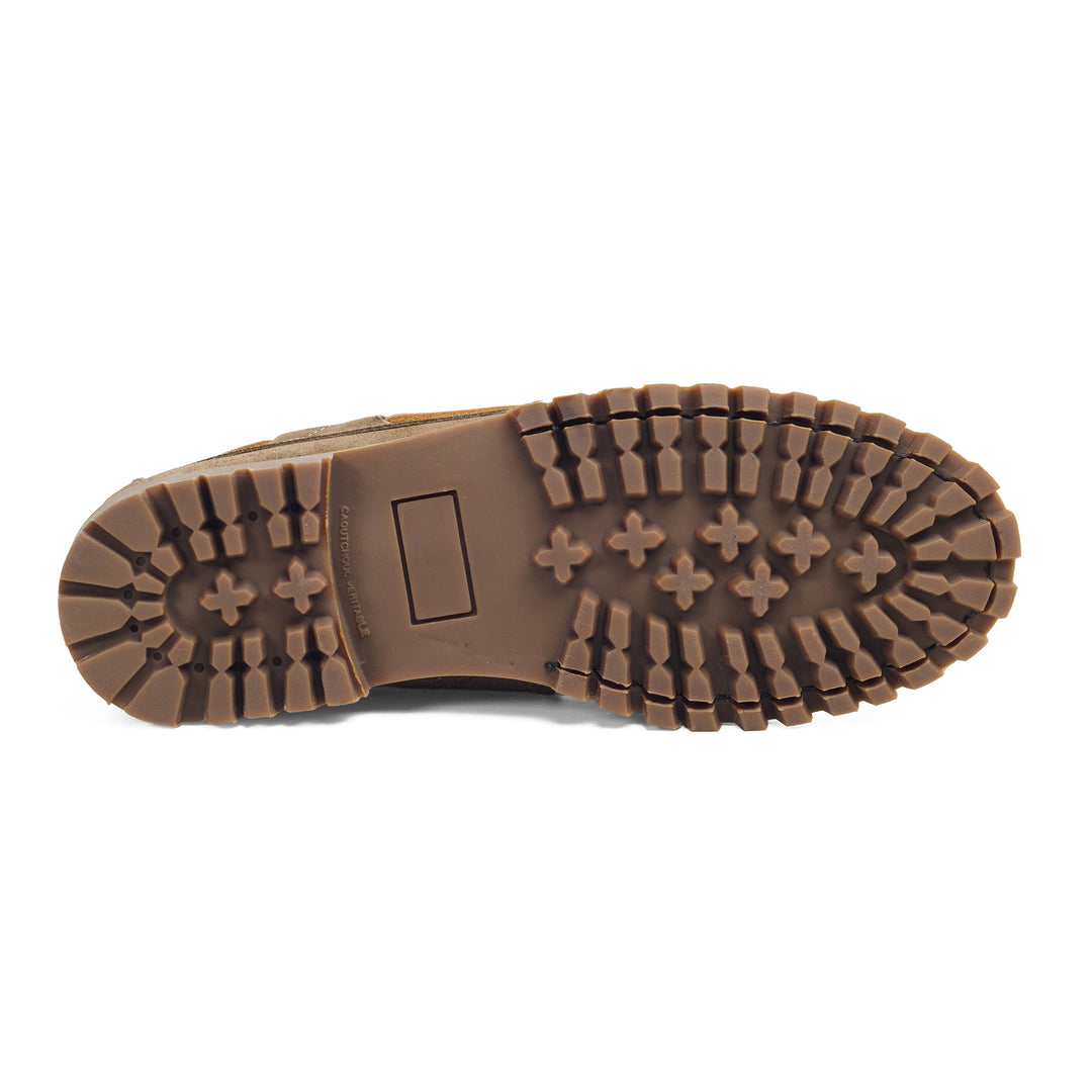 Arrow Moccasin Co Timber Moc Suede Sand - Merchant Menswear