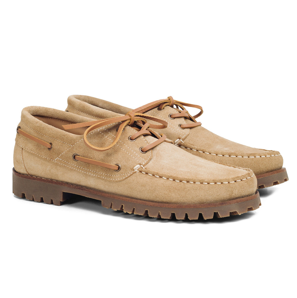 Arrow Moccasin Co Timber Moc Suede Sand - Merchant Menswear