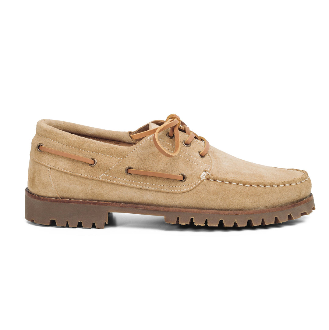 Arrow Moccasin Co Timber Moc Suede Sand - Merchant Menswear