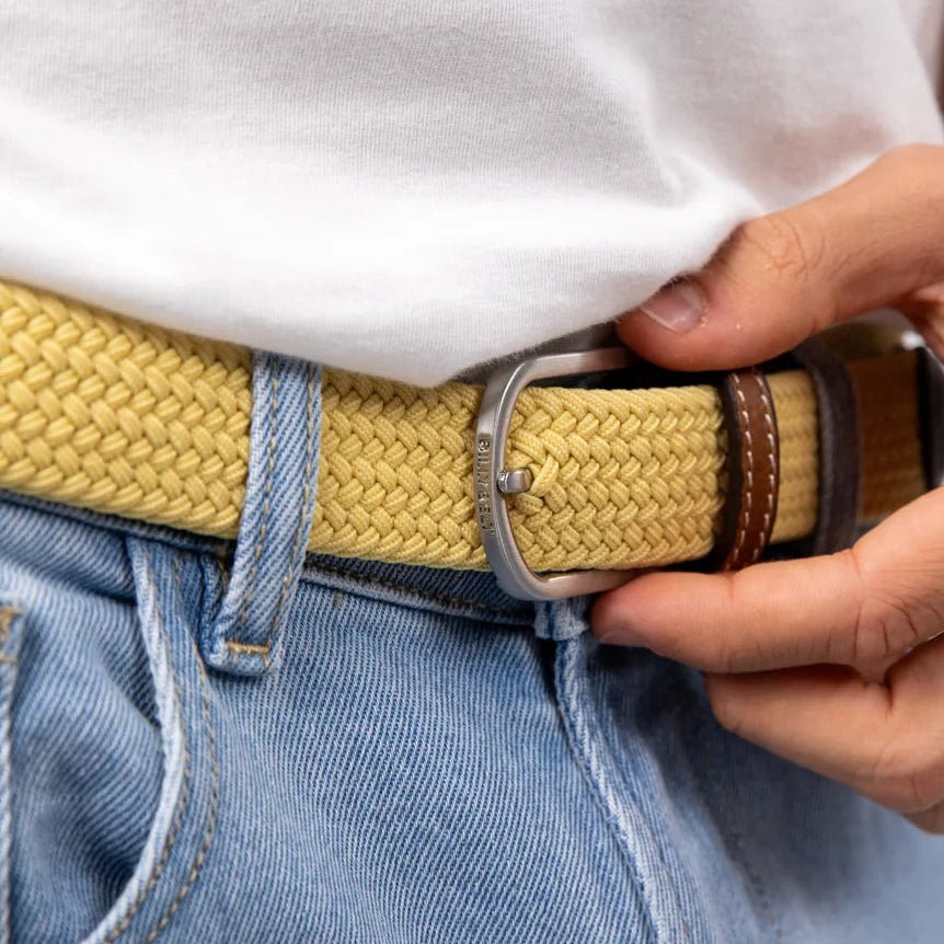 BillyBelt Braided Belt Topaz Yellow - Merchant Menswear