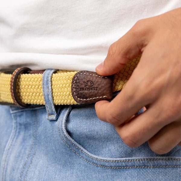 BillyBelt Braided Belt Topaz Yellow - Merchant Menswear