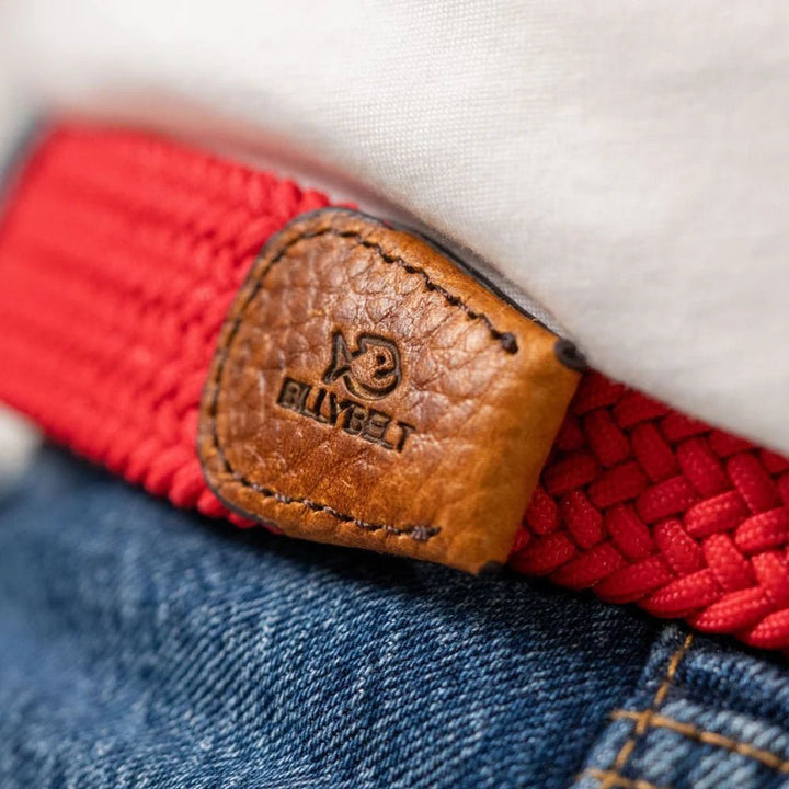 BillyBelt Woven Belt Cardinal Red - Merchant Menswear