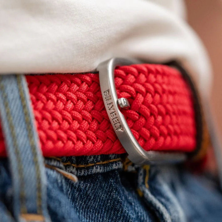 BillyBelt Woven Belt Cardinal Red - Merchant Menswear