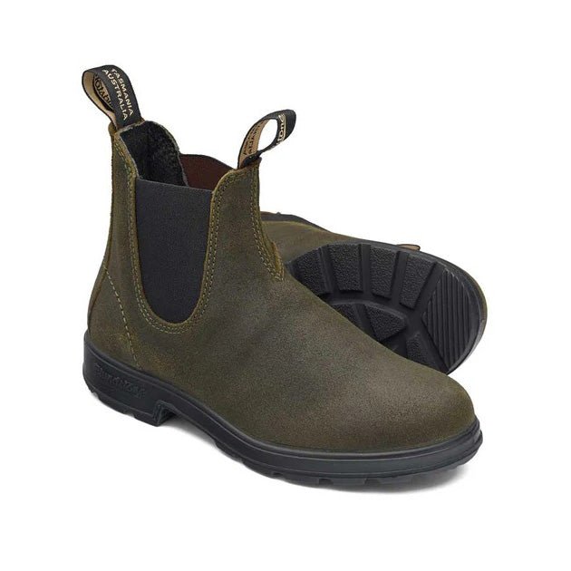Blundstone 1615 Boot Dark Olive Rub Suede - Merchant Menswear