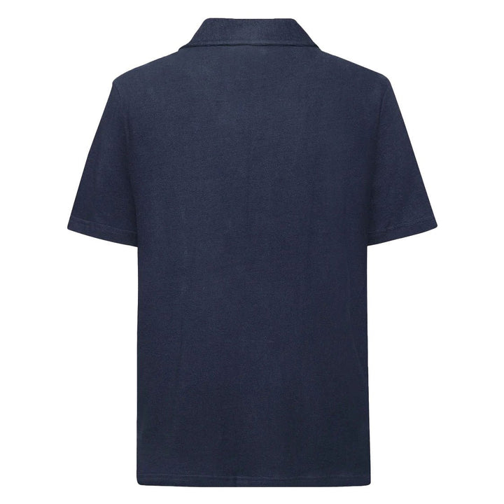 Box Short Sleeve Cotton Boucle Shirt Night Sky - Merchant Menswear