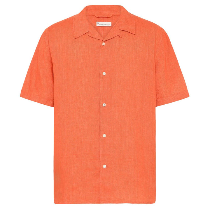 Box Short Sleeve Linen Shirt Langoustino - Merchant Menswear