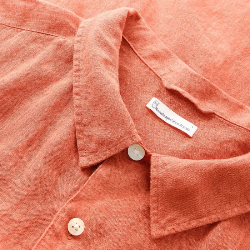 Box Short Sleeve Linen Shirt Langoustino - Merchant Menswear