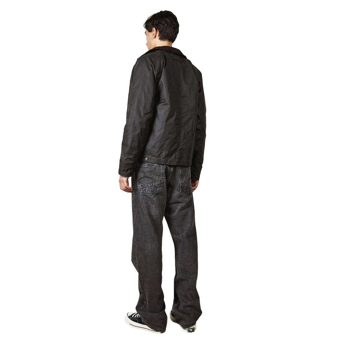 Brixtol Textiles Carter Wax Cotton Jacket Brown - Merchant Menswear