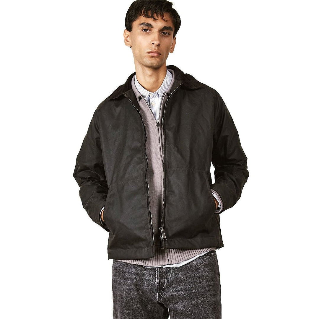 Brixtol Textiles Carter Wax Cotton Jacket Brown - Merchant Menswear