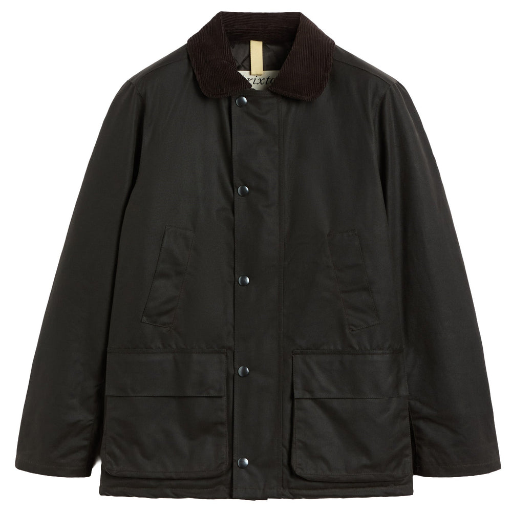 Brixtol Textiles Curtis Wax Cotton Coat Brown - Merchant Menswear