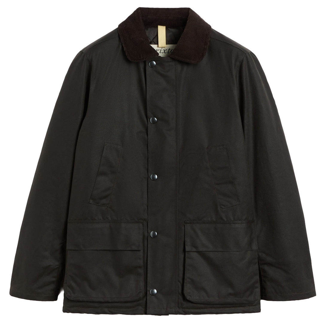 Brixtol Textiles Curtis Wax Cotton Coat Brown - Merchant Menswear