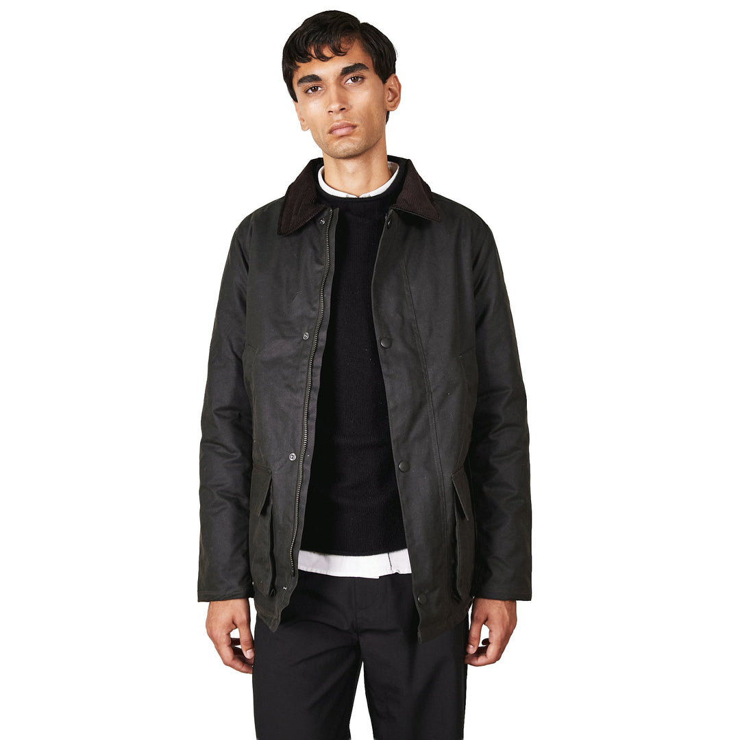 Brixtol Textiles Curtis Wax Cotton Coat Brown - Merchant Menswear