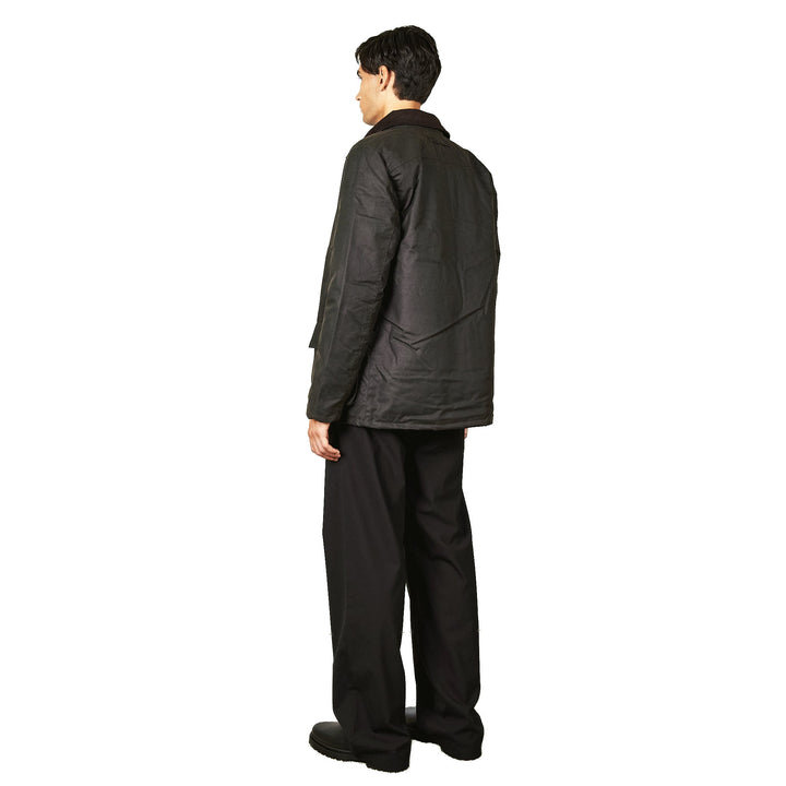Brixtol Textiles Curtis Wax Cotton Coat Brown - Merchant Menswear