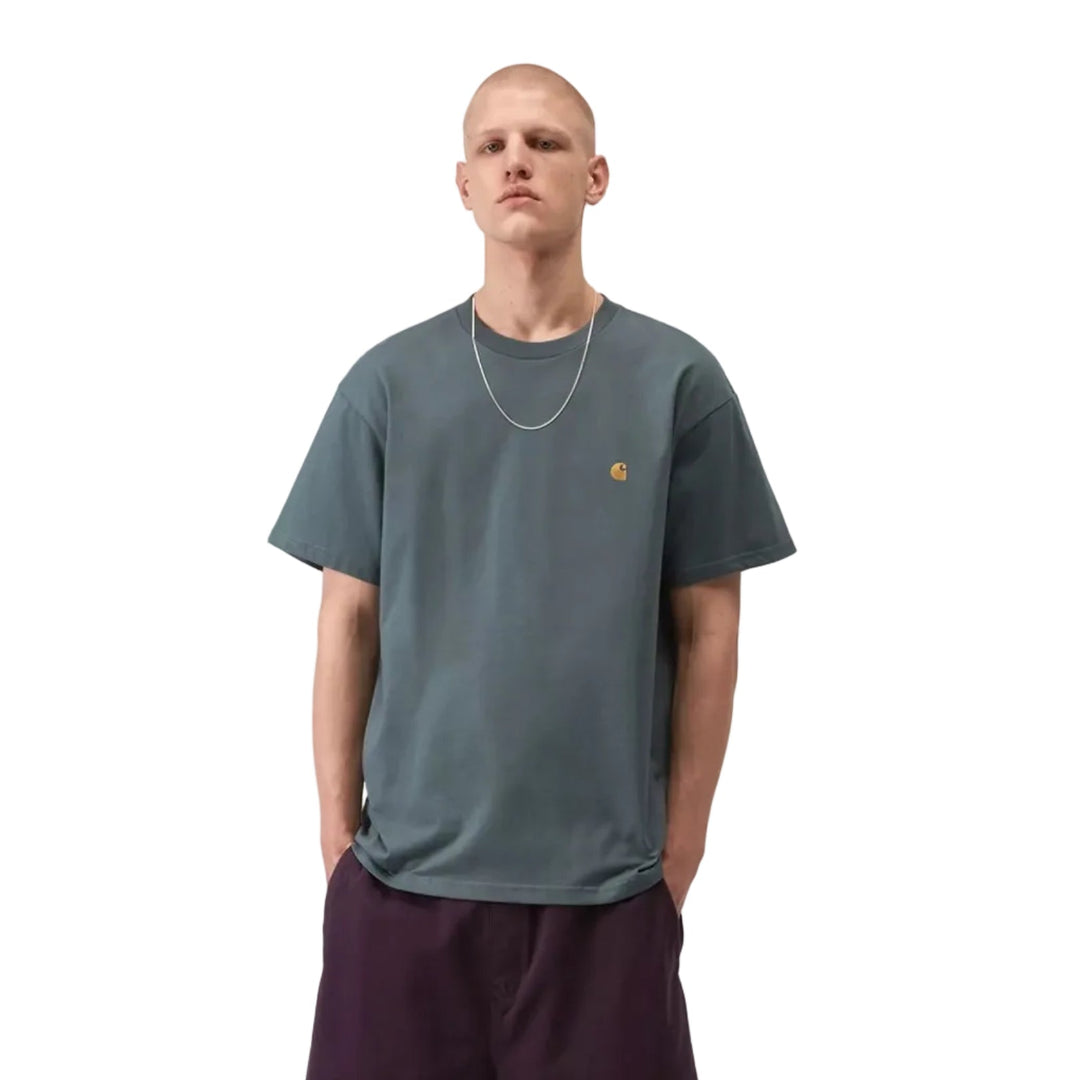 Carhart WIP Chase S/S Tee Cosy Blue/Gold - Merchant Menswear