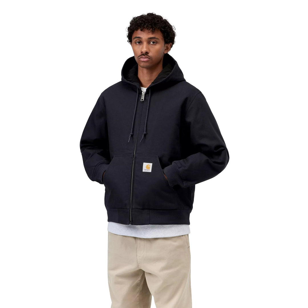 Carhartt WIP Active Jacket Winter Dearborn Canvas Dark Navy Rigid - Merchant Menswear