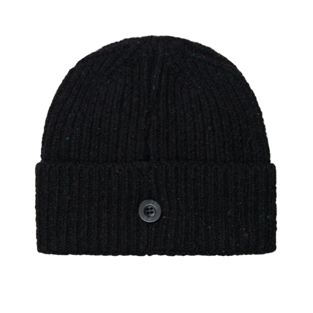 Carhartt WIP Anglistic Wool/Cotton Beanie Speckled Black - Merchant Menswear