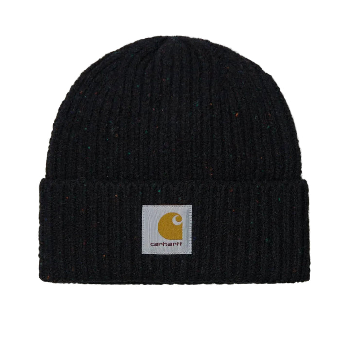 Carhartt WIP Anglistic Wool/Cotton Beanie Speckled Black - Merchant Menswear