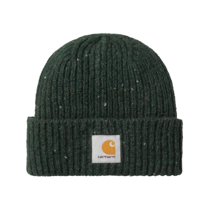 Carhartt WIP Anglistic Wool/Cotton Beanie Speckled Dark Scarab - Merchant Menswear