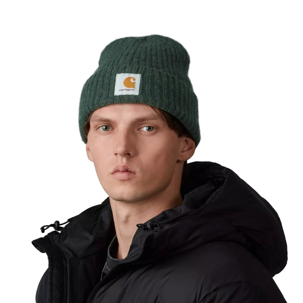 Carhartt WIP Anglistic Wool/Cotton Beanie Speckled Dark Scarab - Merchant Menswear