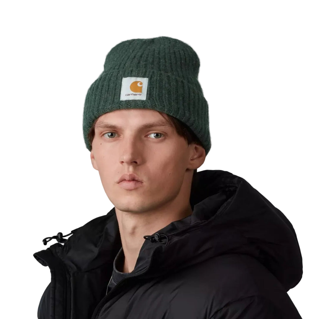 Carhartt WIP Anglistic Wool/Cotton Beanie Speckled Dark Scarab - Merchant Menswear