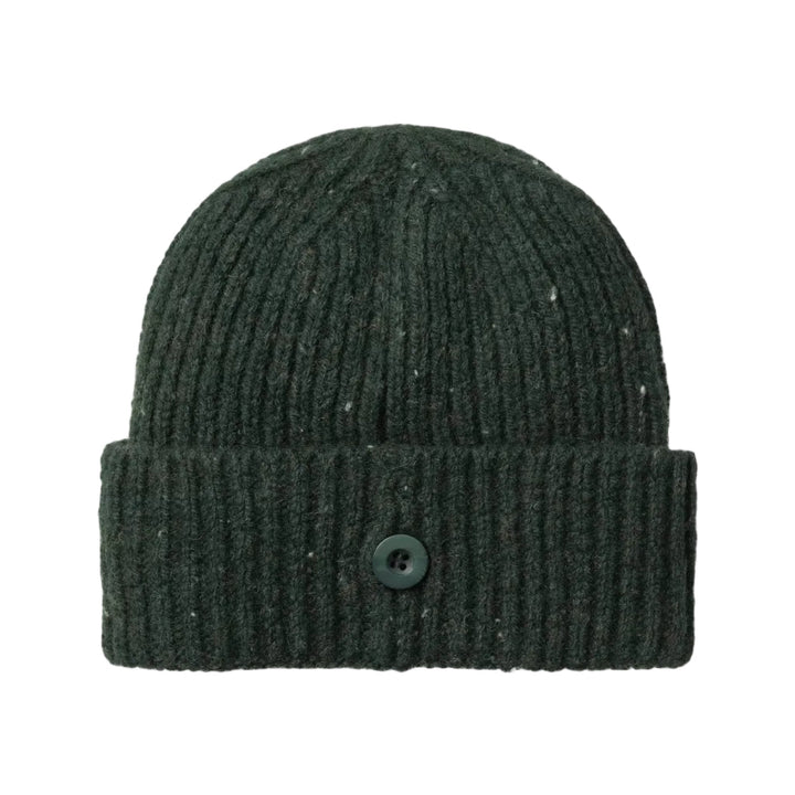 Carhartt WIP Anglistic Wool/Cotton Beanie Speckled Dark Scarab - Merchant Menswear