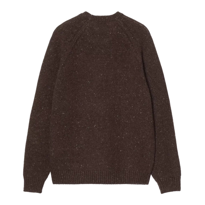 Carhartt WIP Anglistic Wool/Cotton Crew Neck Sweater Speckled Tobacco - Merchant Menswear