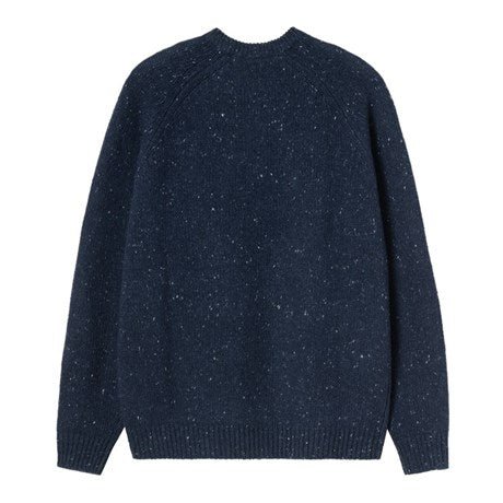 Carhartt WIP Anglistic Wool/Cotton Crew Speckled Jupiter - Merchant Menswear