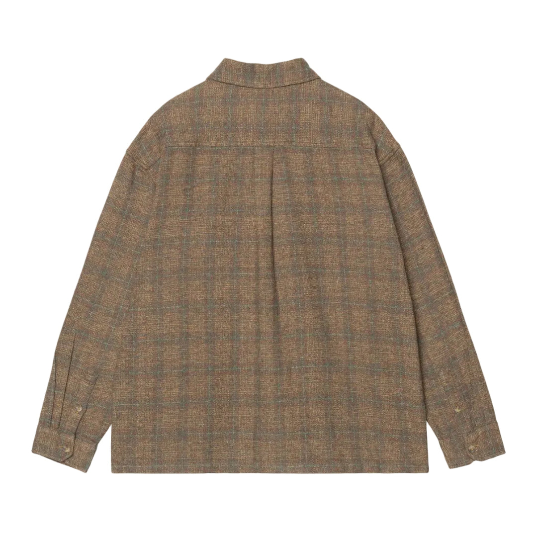 Carhartt WIP Bagley Cotton Check Shirt Hamilton Brown - Merchant Menswear