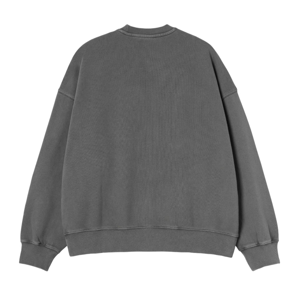 Carhartt WIP Benton Cotton Sweat Graphite Garment Dye - Merchant Menswear