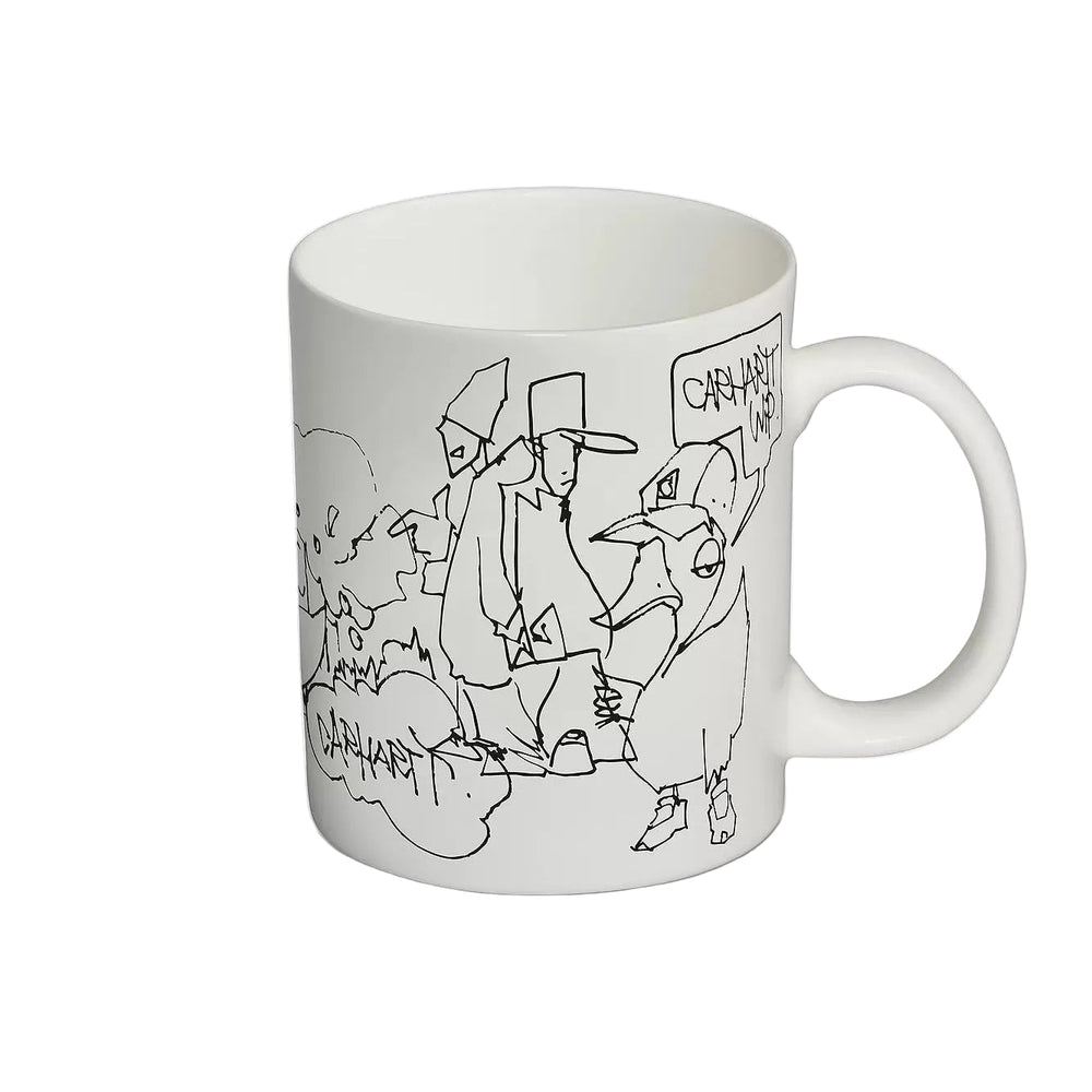 Carhartt WIP Blinkerfluid Porcelain Mug White/Black - Merchant Menswear