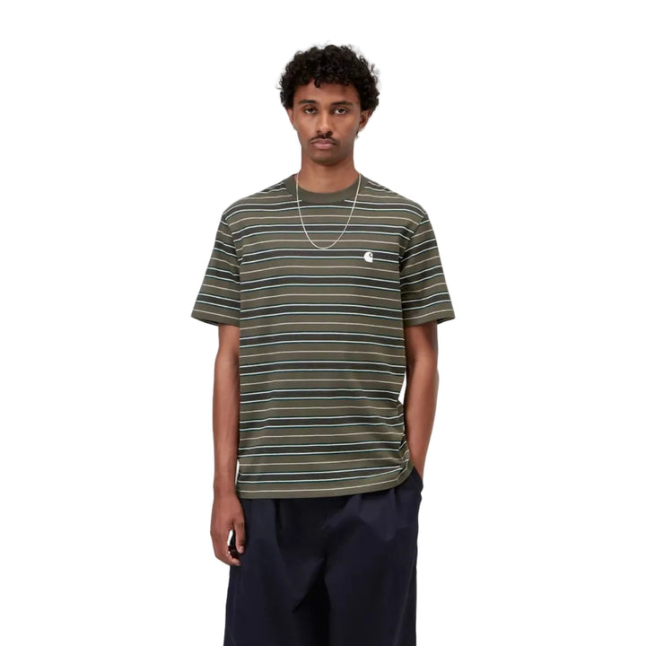Carhartt WIP Bronson Stripe T-Shirt Cypress - Merchant Menswear
