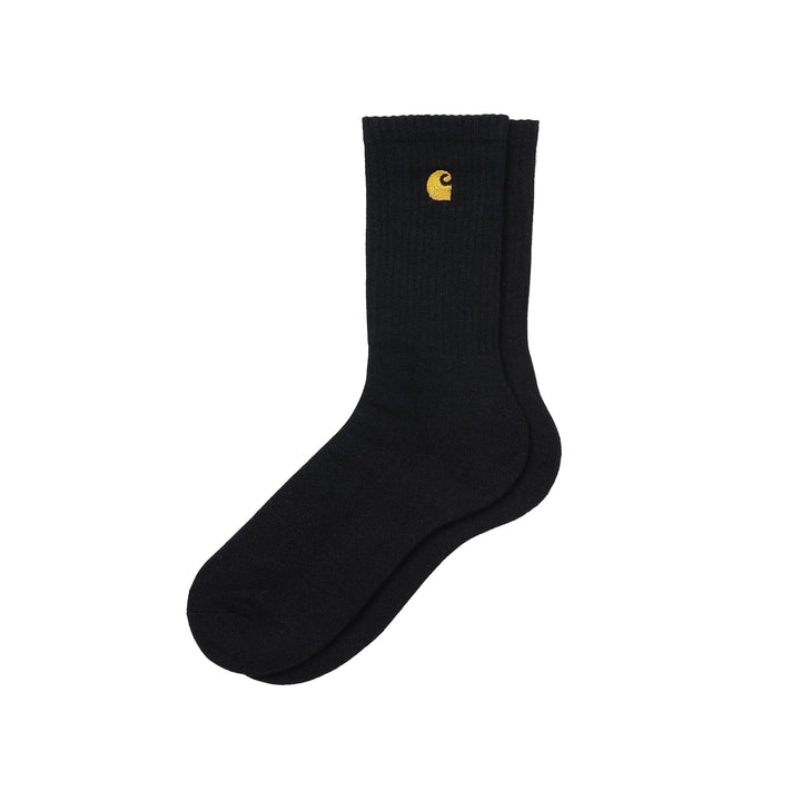 Carhartt WIP Chase Cotton Blend Socks Black/Gold - Merchant Menswear
