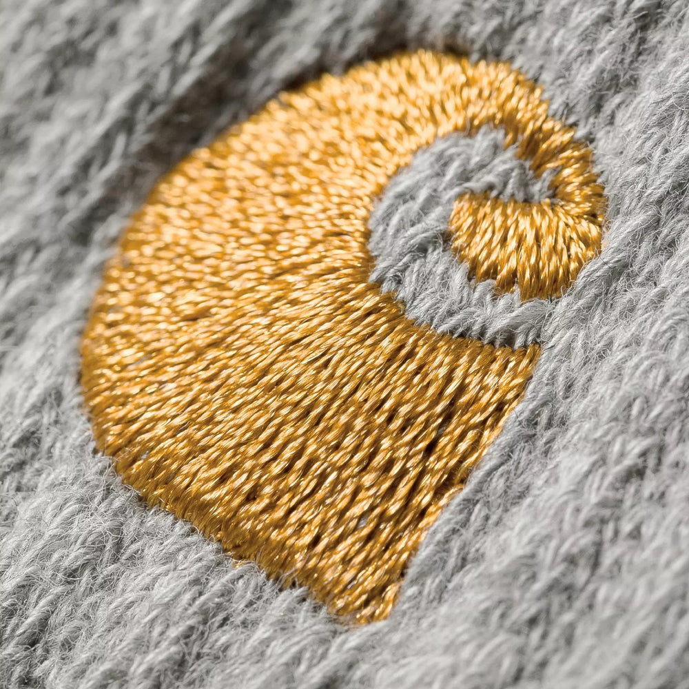Carhartt WIP Chase Cotton Blend Socks Grey Heather/Gold - Merchant Menswear