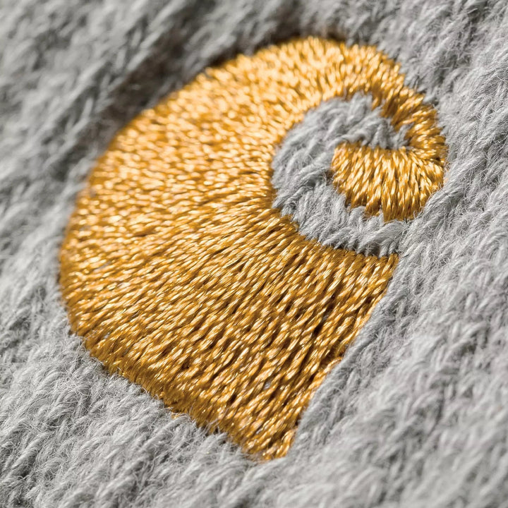 Carhartt WIP Chase Cotton Blend Socks Grey Heather/Gold - Merchant Menswear