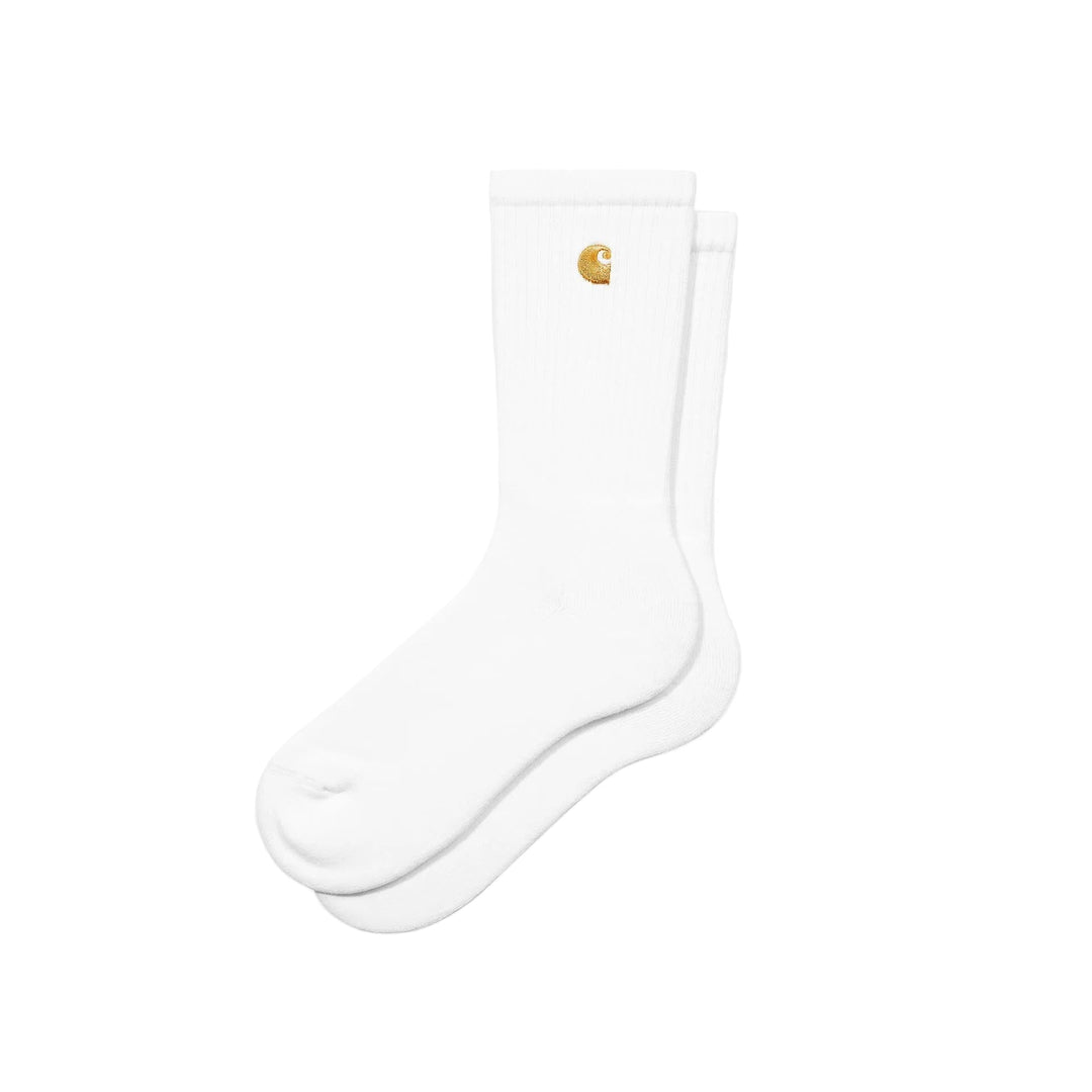 Carhartt WIP Chase Cotton Blend Socks White/Gold - Merchant Menswear