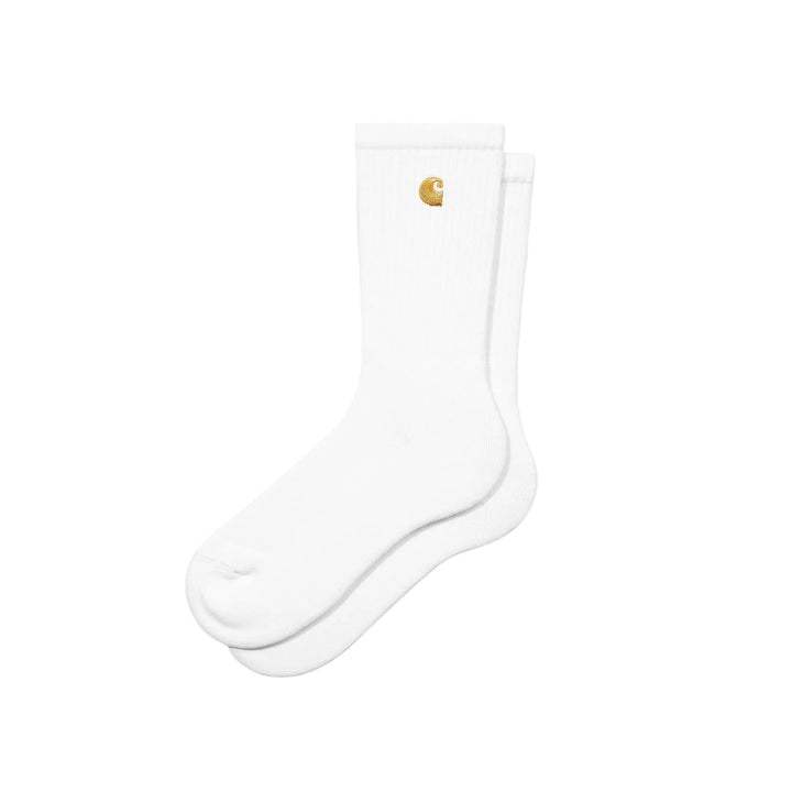 Carhartt WIP Chase Cotton Blend Socks White/Gold - Merchant Menswear