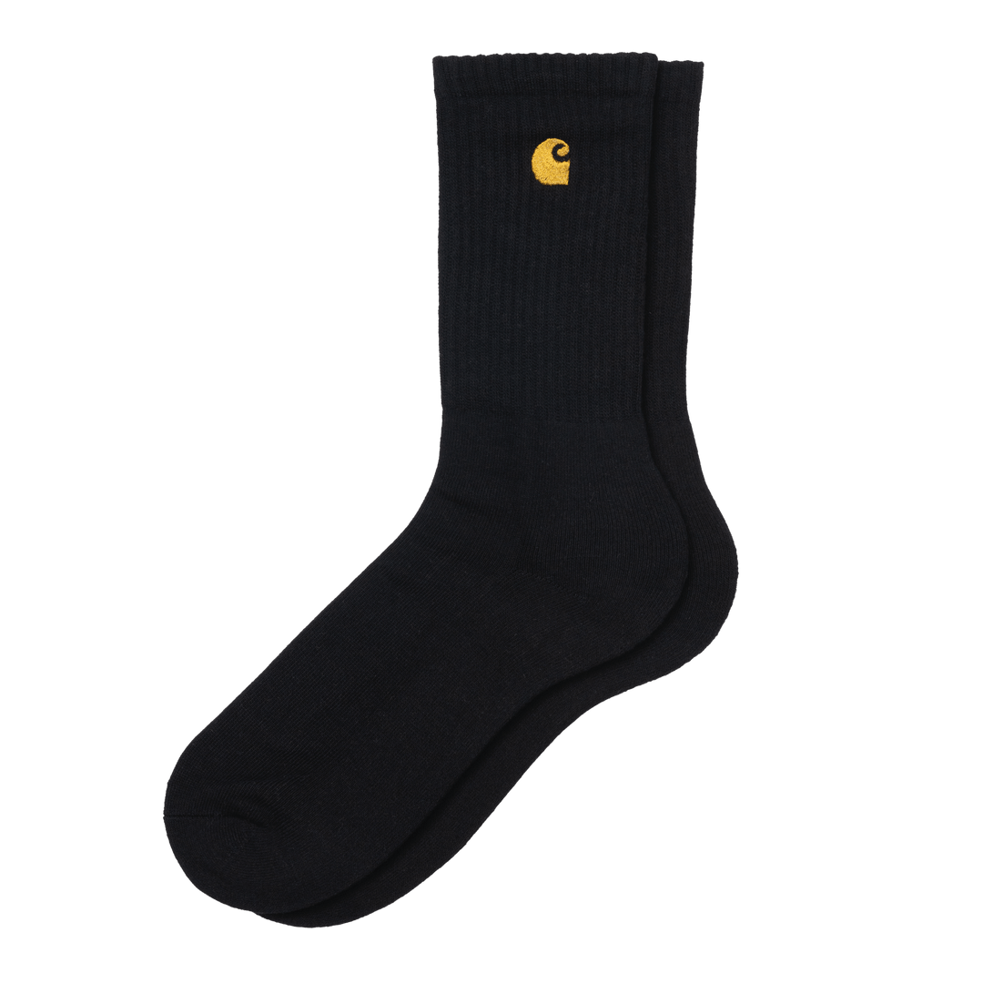 Carhartt WIP Chase Socks Black / Gold - Merchant Menswear