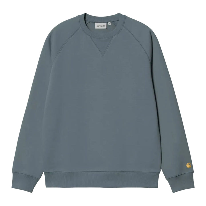 Carhartt WIP Chase Sweat Cozy Blue/Gold - Merchant Menswear
