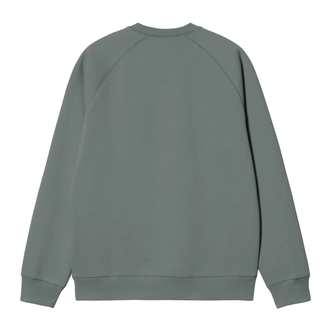 Carhartt WIP Chase Sweat Velvet Green/Gold - Merchant Menswear