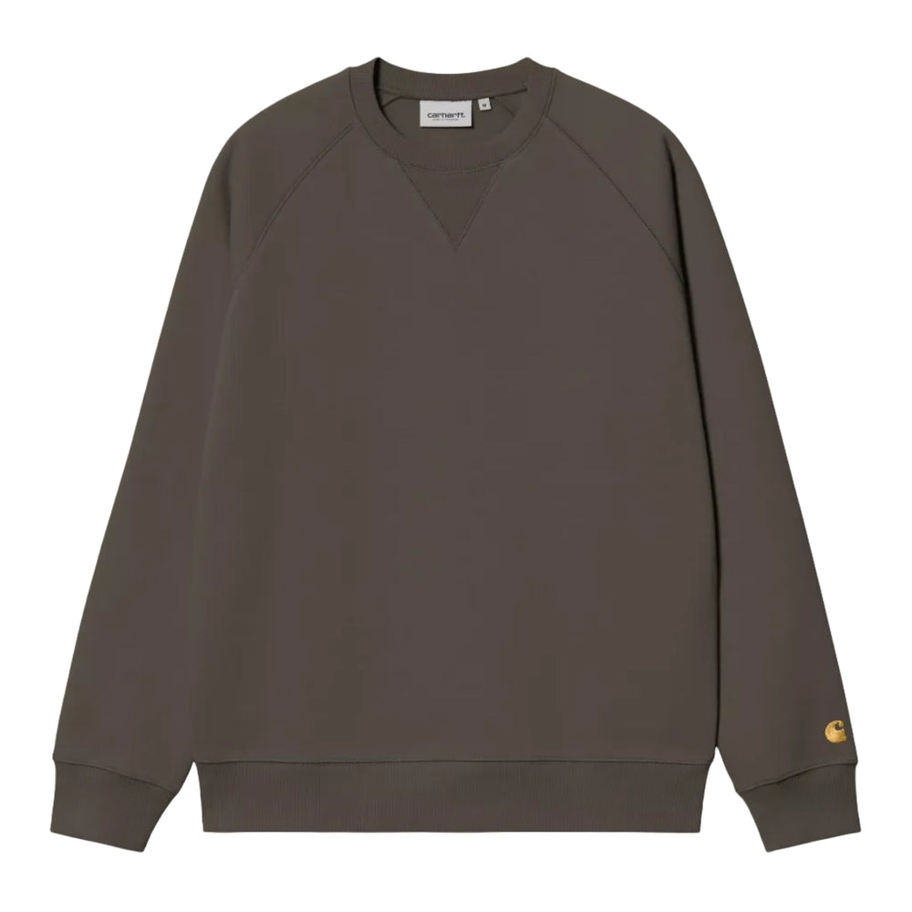 Carhartt WIP Chase Sweatshirt In Shungite/Gold - Merchant Menswear
