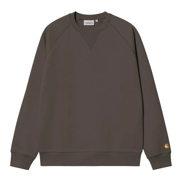 Carhartt WIP Chase Sweatshirt In Shungite/Gold - Merchant Menswear