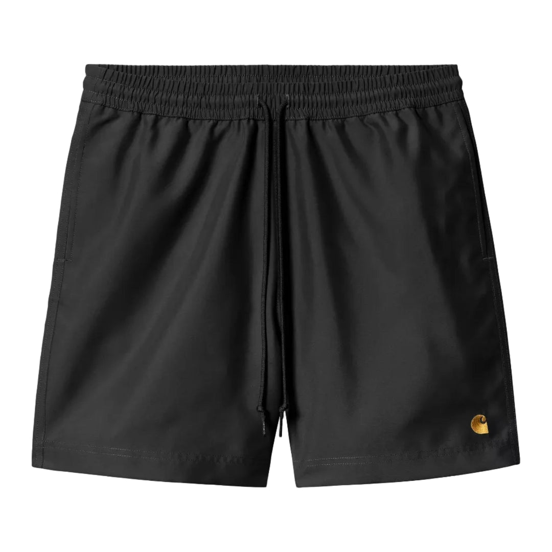 Carhartt WIP Chase Swim Trunks Black/Gold - Merchant Menswear