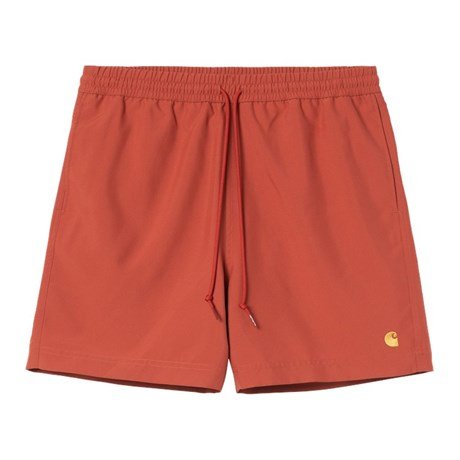 Carhartt WIP Chase Swim Trunks Oxide Red/Gold - Merchant Menswear