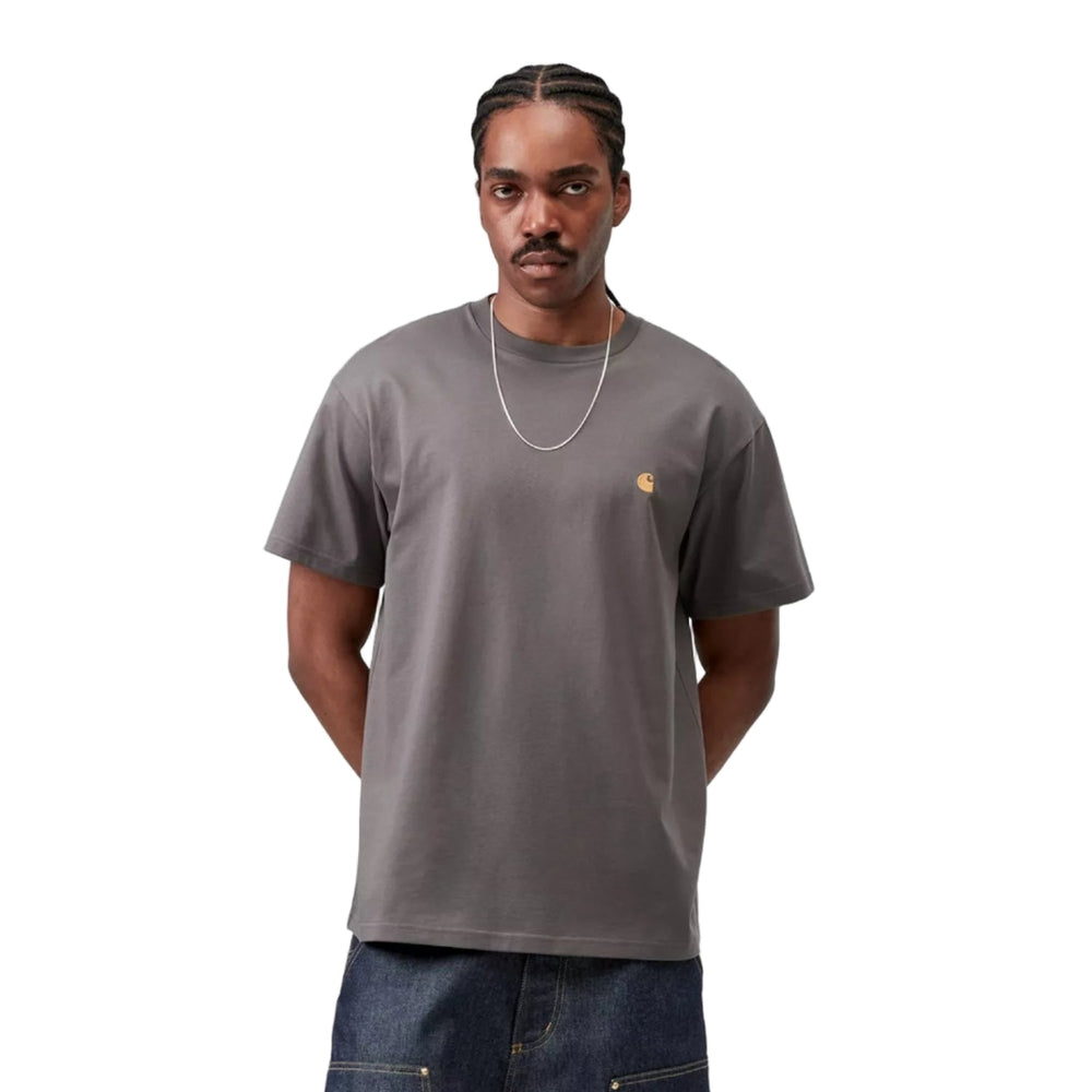 Carhartt WIP Chase Tee Porphyry/Gold - Merchant Menswear