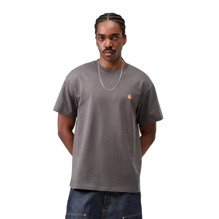 Carhartt WIP Chase Tee Porphyry/Gold - Merchant Menswear