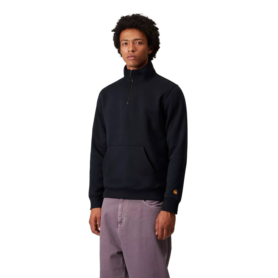Carhartt WIP Chase Zip Neck Sweat Dark Navy / Gold - Merchant Menswear