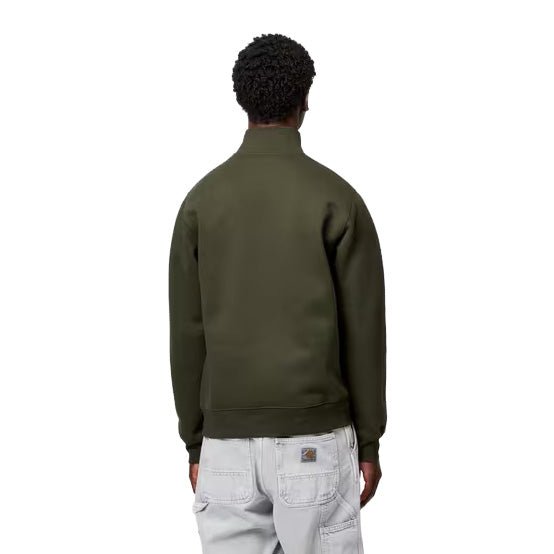 Carhartt WIP Chase Zip Neck Sweat Olive/Gold - Merchant Menswear
